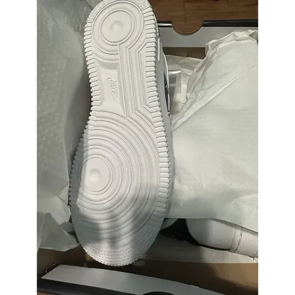Nike Air Force 1 '07 PRM Silver Chain Sneakers DA8571-100 Size 6